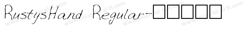 RustysHand Regular字体转换